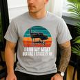 BBQ Dad I Rub My Meat Before I Stick It In Offset Smoker Pit Men's Casual T-Shirt Sport Grey