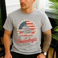 Smokeologist Grilling BBQ Dad Men's Casual T-Shirt Sport Grey