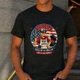 Backyard BBQ Dad Grill Boss Patriotic Fourth Of July Barbecu Men's Casual T-Shirt Dark Grey