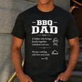 BBQ Dad Grilling Father Day Family Food Love Novelty Graphic Men's Casual T-Shirt Dark Grey