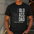 Bold Badass BBQ Dad Gag Fathers Day Husband Birthday Men's Casual T-Shirt Dark Grey