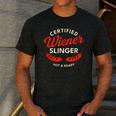 Certified Wiener Slinger BBQ Dad 4th Of July Men's Casual T-Shirt Dark Grey