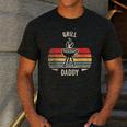Grill Daddy BBQ Dad Retro Vintage Grilling Graphic Men's Casual T-Shirt Dark Grey