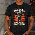Man Myth Meat Smoker Legend BBQ Dad Men's Casual T-Shirt Dark Grey