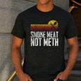 Smoke Meat Not Meth Grilled BBQ Dad Brisket Grilling Men's Casual T-Shirt Dark Grey