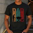 Vintage BBQ Dad Silhouette Father's Day Retro Men's Casual T-Shirt Dark Grey