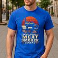 BBQ Dad Father Husband Meat Smoker Legend Men's Casual T-Shirt Royal Blue BBQ Dad Father Husband Meat Smoker Legend Men's Casual T-Shirt Royal Blue