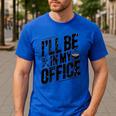 BBQ Dad Grilling Retro Cookout Men's Casual T-Shirt Royal Blue
