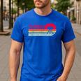 BBQ Dad Joke I'Ll Feed All You Fuckers Barbecue Cookout Chef Men's Casual T-Shirt Royal Blue