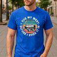 BBQ Dad Offset Smoker Pit Accessory I Rub My Meat Text Men's Casual T-Shirt Royal Blue BBQ Dad Offset Smoker Pit Accessory I Rub My Meat Text Men's Casual T-Shirt Royal Blue