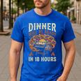 BBQ Dad Smoking Meat Smoker Barbecue Men's Casual T-Shirt Royal Blue