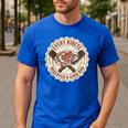 Every Ribeye Deserves A Good Rub BBQ Dad Grilling Men's Casual T-Shirt Royal Blue