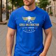 Grill Instructor BBQ Dad – 'Cue Command Op Open Flame Father Men's Casual T-Shirt Royal Blue Grill Instructor BBQ Dad – 'Cue Command Op Open Flame Father Men's Casual T-Shirt Royal Blue