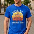 This Is My Meat Smoking Tee BBQ Dad Barbeque Smoker Men's Casual T-Shirt Royal Blue
