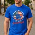 Smokeologist Grilling BBQ Dad Men's Casual T-Shirt Royal Blue