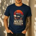 BBQ Dad Father Husband Meat Smoker Legend Men's Casual T-Shirt Navy BBQ Dad Father Husband Meat Smoker Legend Men's Casual T-Shirt Navy