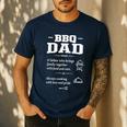 BBQ Dad Grilling Father Day Family Food Love Novelty Graphic Men's Casual T-Shirt Navy