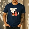 BBQ Dad Grilling Humor Men Backyard Men's Casual T-Shirt Navy