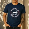 BBQ Dad Smoking Meat Smoker Barbecue Dad Apparel Men's Casual T-Shirt Navy
