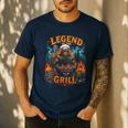 Bigfoot Legend Of The Grill BBQ Dad Father Day 2026 Men's Casual T-Shirt Navy Bigfoot Legend Of The Grill BBQ Dad Father Day 2026 Men's Casual T-Shirt Navy