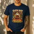Eatin Beef Blastin Queefs BBQ Dad Grill Cookout Meme Men's Casual T-Shirt Navy Eatin Beef Blastin Queefs BBQ Dad Grill Cookout Meme Men's Casual T-Shirt Navy