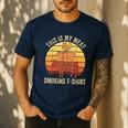 This Is My Meat Smoking Tee BBQ Dad Barbeque Smoker Men's Casual T-Shirt Navy