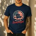 Smokeologist Grilling BBQ Dad Men's Casual T-Shirt Navy