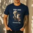 Sorry Ladies This Guy Has A Grill BBQ Dad Men Lover Men's Casual T-Shirt Navy