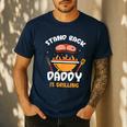 Stand Back Daddy Is Grilling Grill Meat Barbecue Bbq Dad Men's Casual T-Shirt Navy Stand Back Daddy Is Grilling Grill Meat Barbecue Bbq Dad Men's Casual T-Shirt Navy