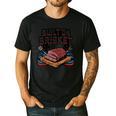 4th July BBQ Dad American Flag Brisket Smoke Men's Casual T-Shirt Black