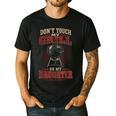 BBQ Dad Don't Touch My Grill Or My Daughter Men's Casual T-Shirt Black