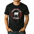 Bbq Dad Meat Smoker Dinner Will Be Ready In 18 Hours Men's Casual T-Shirt Black