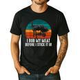 BBQ Dad I Rub My Meat Before I Stick It In Offset Smoker Pit Men's Casual T-Shirt Black