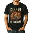 BBQ Dad Smoking Meat Smoker Barbecue Men's Casual T-Shirt Black