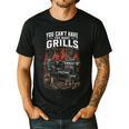 BBQ Dad Smoking Meat Smoker Barbecue Smoker Men's Casual T-Shirt Black