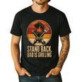 BBQ Dad Stand Back Dad Is Grilling Men's Casual T-Shirt Black