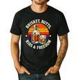 Brisket Butts Ribs And Freedom BBQ Dad Men's Casual T-Shirt Black
