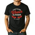 Certified Wiener Slinger BBQ Dad 4th Of July Men's Casual T-Shirt Black