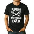 Flipping Awesome BBQ Dad Shirt Grilling Father's Day Men's Casual T-Shirt Black