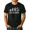 Grill Eat Repeat BBQ Dad Evolution Barbecue Men's Casual T-Shirt Black