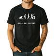 Grill Eat Repeat BBQ Dad Evolution Cookout Men's Casual T-Shirt Black Grill Eat Repeat BBQ Dad Evolution Cookout Men's Casual T-Shirt Black