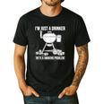 I'm Just A Drinker With A Smoking Problem BBQ Dads Grilling Men's Casual T-Shirt Black I'm Just A Drinker With A Smoking Problem BBQ Dads Grilling Men's Casual T-Shirt Black
