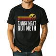 Smoke Meat Not Meth Grilled BBQ Dad Brisket Grilling Men's Casual T-Shirt Black