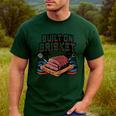 4th July BBQ Dad American Flag Brisket Smoke Men's Casual T-Shirt Forest