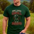 BBQ Dad Don't Touch My Grill Or My Daughter Men's Casual T-Shirt Forest