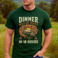 BBQ Dad Smoking Meat Smoker Barbecue Men's Casual T-Shirt Forest