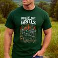 BBQ Dad Smoking Meat Smoker Barbecue Smoker Men's Casual T-Shirt Forest