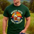 Brisket Butts Ribs And Freedom BBQ Dad Men's Casual T-Shirt Forest