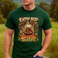 Eatin Beef Blastin Queefs BBQ Dad Grill Cookout Meme Men's Casual T-Shirt Forest Eatin Beef Blastin Queefs BBQ Dad Grill Cookout Meme Men's Casual T-Shirt Forest