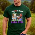 Even A Dad Can Still Be A Baby Girl BBQ Dad Cat Grilling Men's Casual T-Shirt Forest